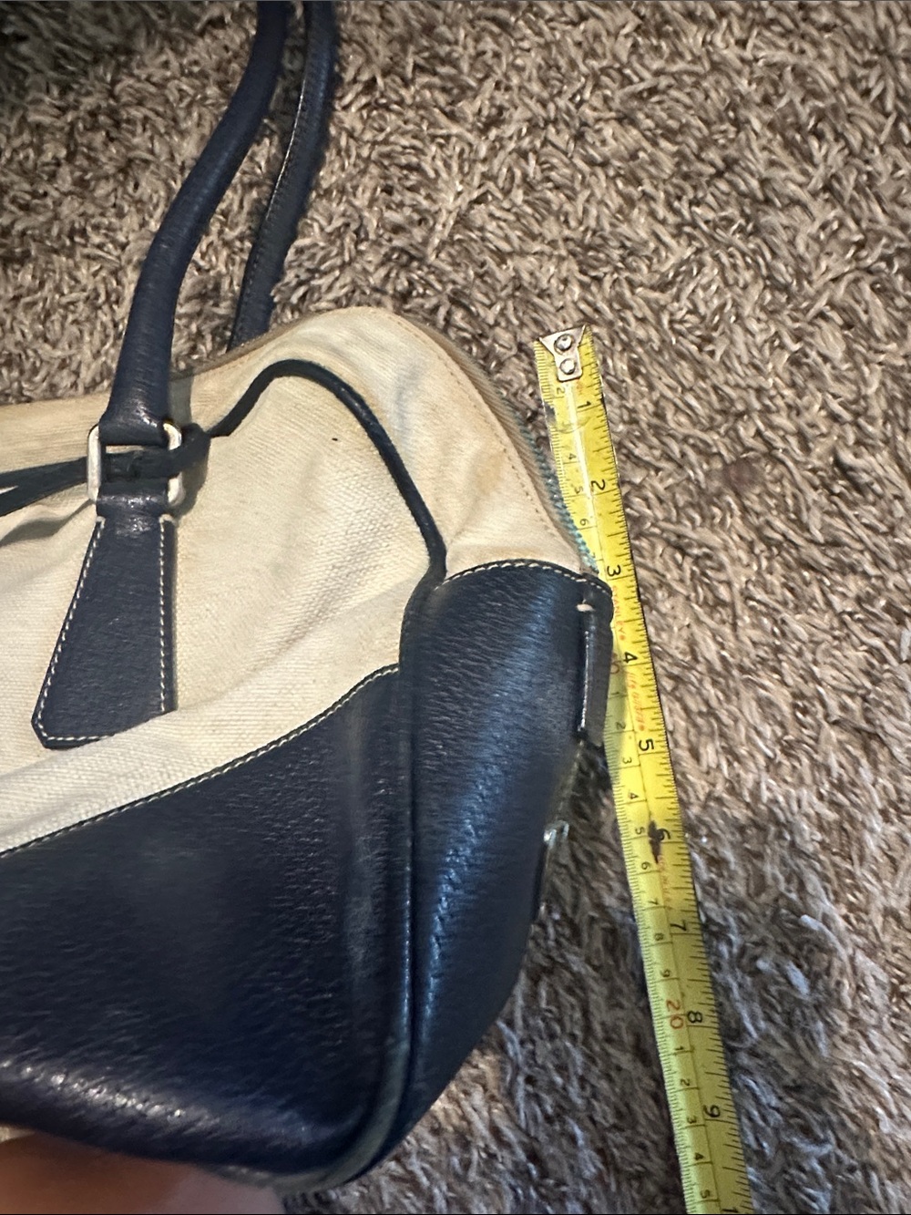Vintage Prada canvas and leather handbag - Picture 14 of 14